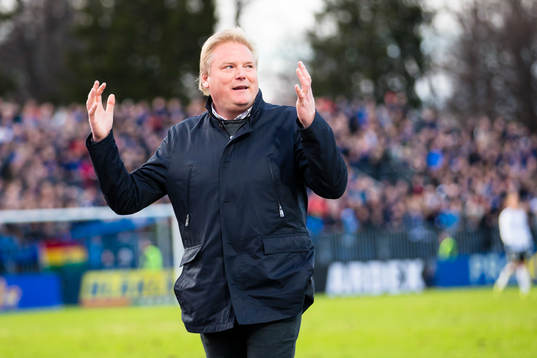 IFK Göteborgs tränare Jörgen Lennartsson reagerar direkt efter slutsignalen