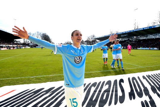 Malmö FFs Pawel Cibicki jublar efter 0-3