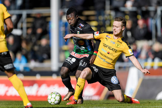Varbergs Thomas Boakye och Frejs Jakob Glasberg