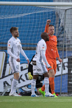 AFC Eskilstunas Simon Alexandersson jublar