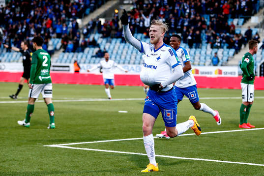 Norrköpings Karl Holmberg jublar