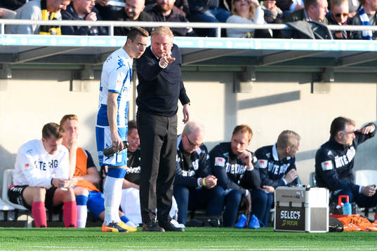 IFK Göteborgs Martin Smedberg Dalence och tränare Jörgen