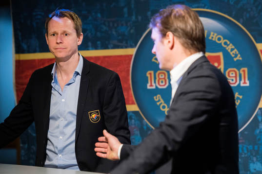 Tränare Robert Ohlsson och sportchef Joakim Eriksson