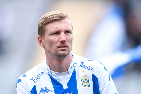 IFK Göteborgs Sebastian Eriksson vid lineup innan