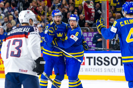 Sveriges Victor Hedman , Anton Strålman och Carl Klingberg