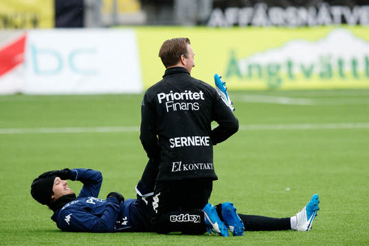 Fysio Roland Kaldus och Mikkel Diskerud