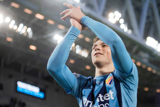 Djurgårdens Jesper Karlström jublar