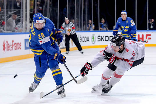 Sveriges Elias Lindholm och Schweiz Reto Schappi