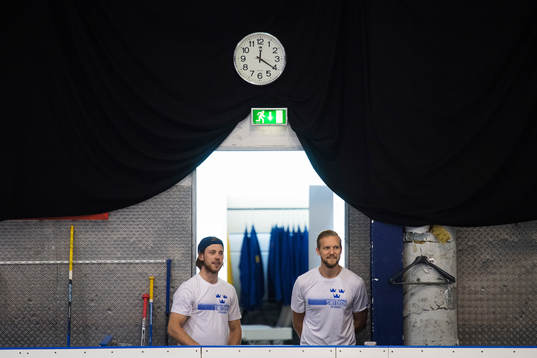 Elias Lindholm och Alexander Edler på Sveriges