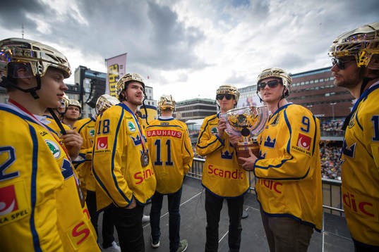 Dennis Everberg, John Klingberg och Carl Klingberg på
