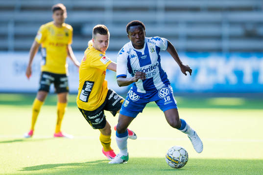 IFK Göteborgs Lawson Sabah och Elfsborgs Oscar Iglicar