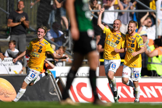 Falkenbergs Viktor Götesson, Christoffer Carlsson, och