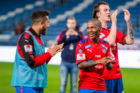 Helsingborgs spelare jublar