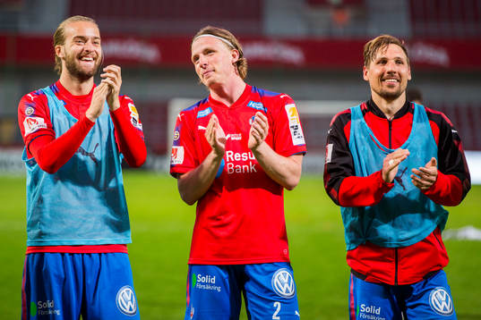Helsingborgs spelare jublar