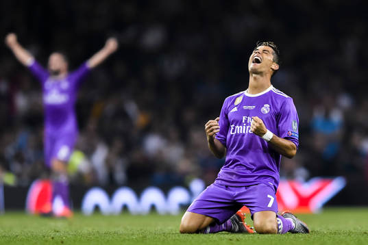 Real Madrids Cristiano Ronaldo jublar