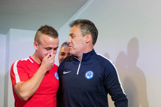 förbundskapten Pavel Hapal och Stanislav Lobotka
