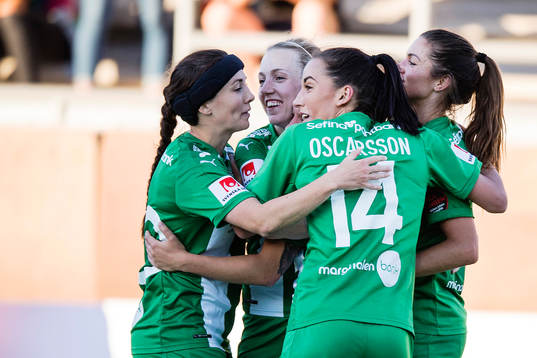 Hammarbys spelare jublar