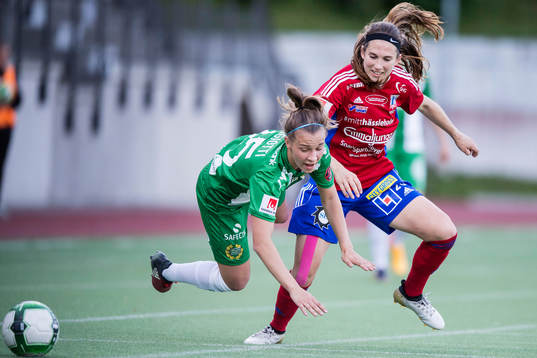 Hammarbys Frida Sjöberg och Vittsjös Rachel Mercik