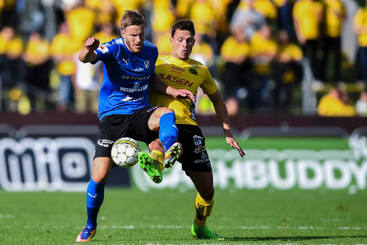 Elfsborgs Jörgen Horn och Halmstads Alexander Ruud Tveter