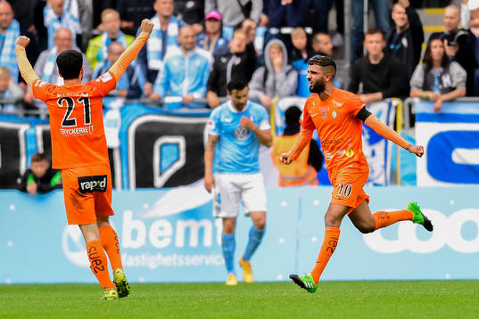 AFC Eskilstunas Omar Eddahri jublar