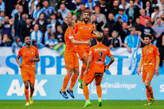 AFC Eskilstunas Omar Eddahri jublar