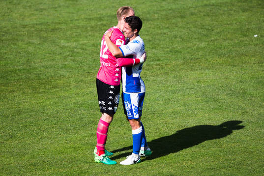 IFK Göteborgs målvakt Pontus Dahlberg och David Boo