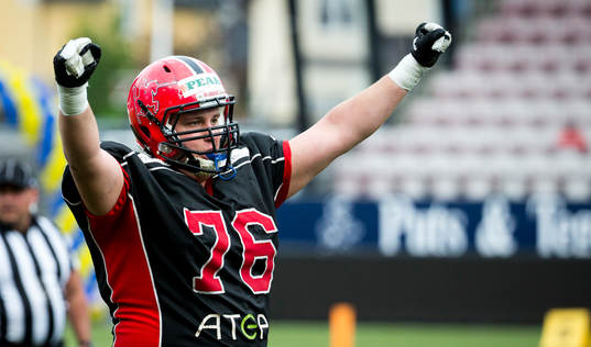 Carlstad Crusaders Carl Romlin jublar