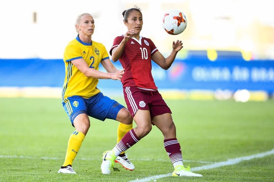 Sveriges Jonna Andersson och Mexikos Stephany Mayor