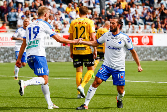 Norrköpings Sebastian Andersson jublar