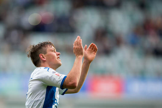 IFK Göteborgs Mads Albaek jublar efter 1-0