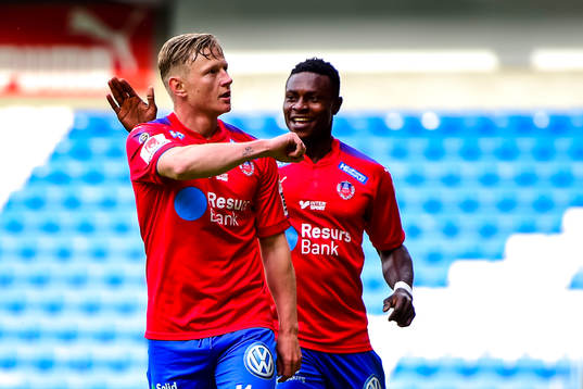 Helsingborgs Lasse Rise jublar