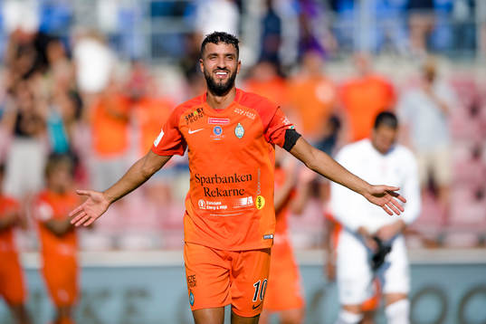 AFC Eskilstunas Omar Eddahri  jublar