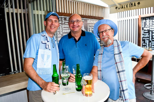 Malmö FFs supportrar Mikael Blomberg, Torbjörn Isaksson