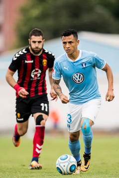 Malmö FFs Yoshimar Yotún och Vardars Tigran Basregjan