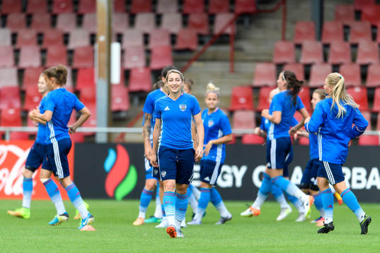 Elena Danilova på en träning med det ryska landslaget