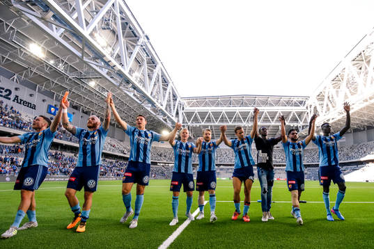 Djurgårdens spelare jublar