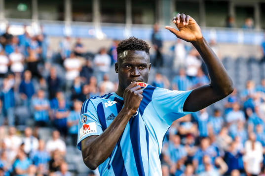 Djurgårdens Aliou Badji jublar