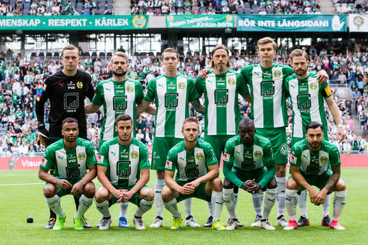 Hammarbys startelva innan fotbollsmatchen i Allsvenskan