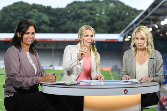 Malin Swedberg, Anna Brolin och Hanna Marklund före