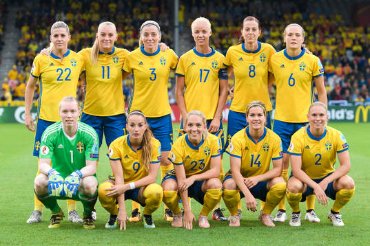 Sveriges startelva i matchen mellan Sverige och Italien