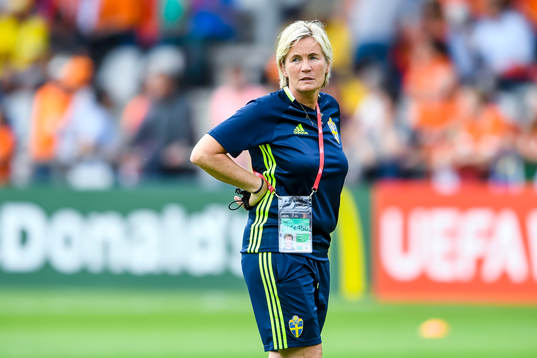 Sveriges assisterande förbundskapten Lilie Persson före