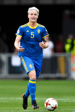 Sveriges Nilla Fischer i kvartsfinalen mellan Holland och Sverige