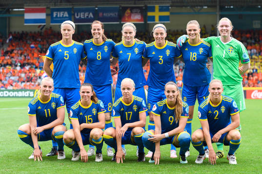 Sveriges startelva i kvartsfinalen mellan Holland och