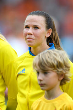 Sveriges Jessica Samuelsson vid lineup innan kvartsfinalen