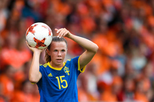 Sveriges Jessica Samuelsson i kvartsfinalen mellan Holland