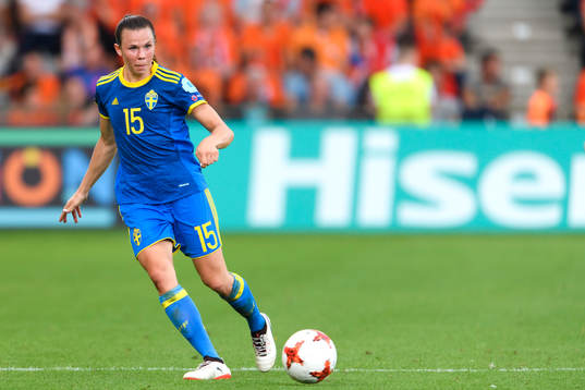 Sveriges Jessica Samuelsson i kvartsfinalen mellan Holland