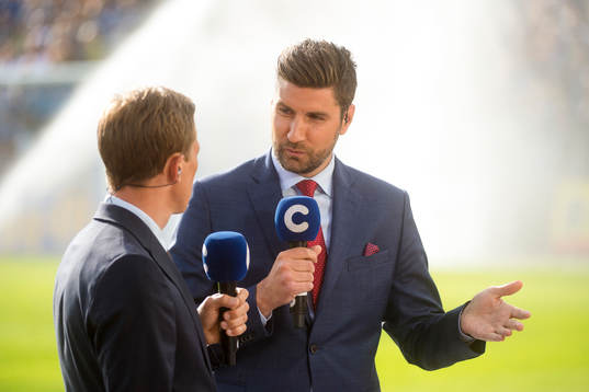 Cmores Björn Oldeen före fotbollsmatchen i Allsvenskan