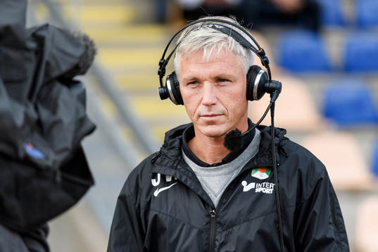 Varbergs tränare Jörgen Wålemark före fotbollsmatchen i