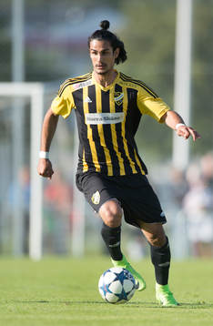 IFK Hässleholms Ameer Naseer i matchen i division 2 mellan IFK Hässleholm och Hässleholms IF i Hässleholm 13 augusti 2017.  