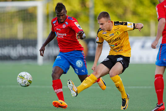 Helsingborgs Edwin Gyimah och Frejs Philip Wiström